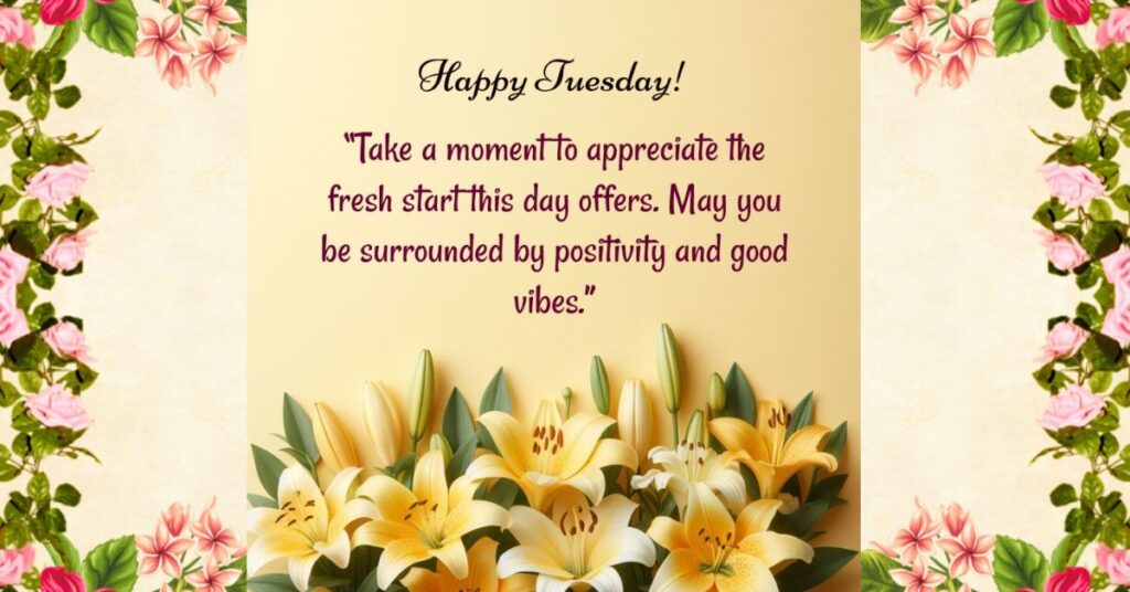 Fresh Start with Tuesday Blessings