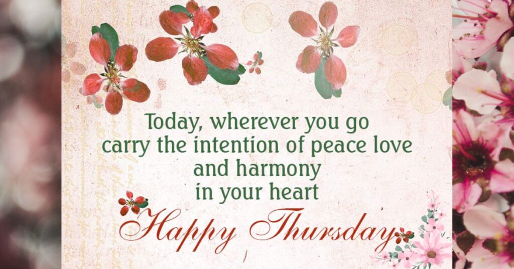 Love and Happiness on Thursday