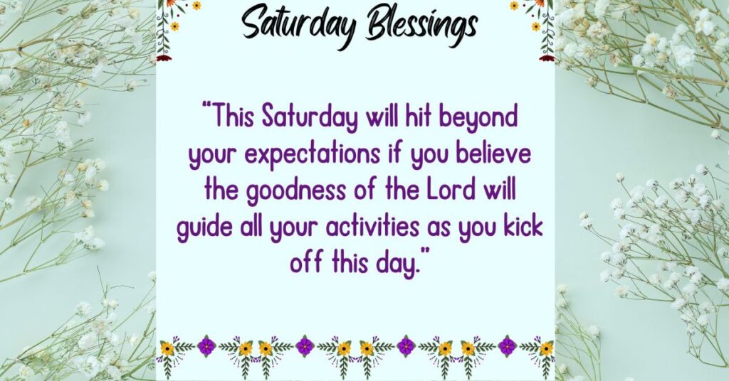 Ways to Share Saturday Blessings